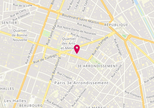 Plan de Clinique Veterinaire du Temple, 28 Rue Réaumur, 75003 Paris