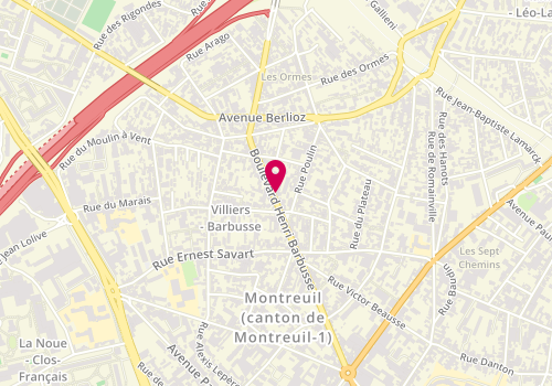 Plan de Dr Milou, 108 Boulevard Henri Barbusse, 93100 Montreuil