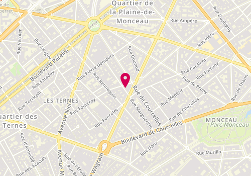 Plan de Clinique vétérinaire Univet Wagranville, 4 Rue Théodore de Banville, 75017 Paris
