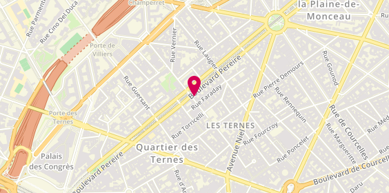 Plan de Cabinet Vétérinaire Pereire - Dr BERDUGO Fabrice, 183 Boulevard Pereire, 75017 Paris