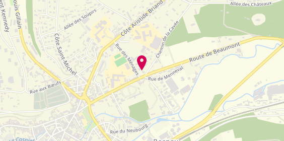 Plan de Clinique Vétérinaire de la Croix Coquet, Rue le Prévost de Beaumont, 27300 Bernay