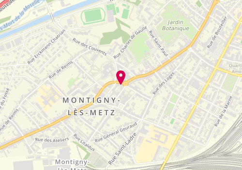Plan de Clinique Vétérinaire Argos Metz Sainte T, 118 Rue de Pont-À-Mousson, 57950 Montigny-lès-Metz