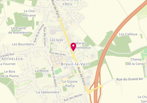 Plan de Clinique vétérinaire des Marais, 545 Route de Paris, 60600 Breuil-le-Vert