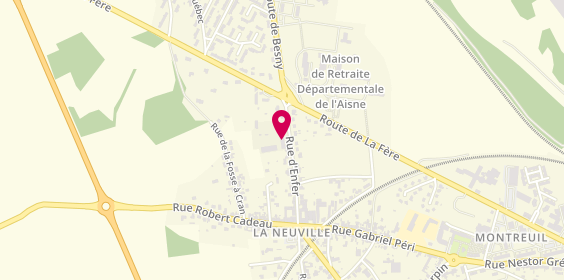 Plan de Cabinet Vétérinaire la Neuville, 61 Rue d'Enfer, 02000 Laon