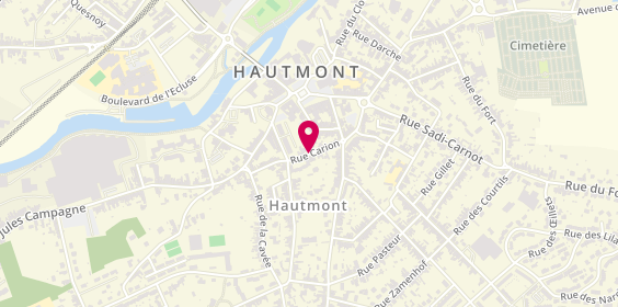 Plan de DEULIN Alix, 20 Rue Carion, 59330 Hautmont