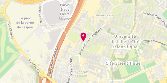 Plan de Oncovet, avenue Paul Langevin, 59650 Villeneuve-d'Ascq