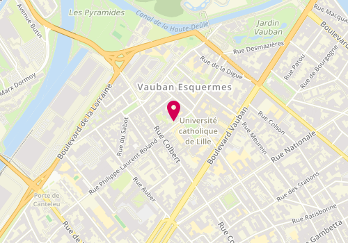 Plan de Clinique Vétérinaire Vauban, 4C Rue Philippe-Laurent Roland, 59000 Lille