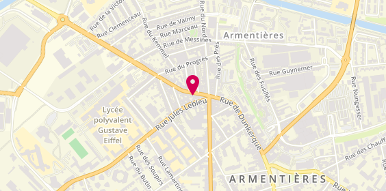 Plan de Cabinet Vétérinaire Médico-chirurgical des Prés Bordino-Descamps, 11 Rue des Résistants, 59280 Armentières